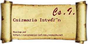 Csizmazia István névjegykártya