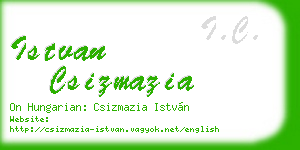 istvan csizmazia business card